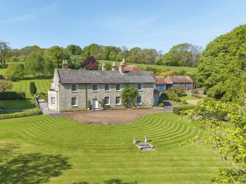 View over the grounds towards the manor house