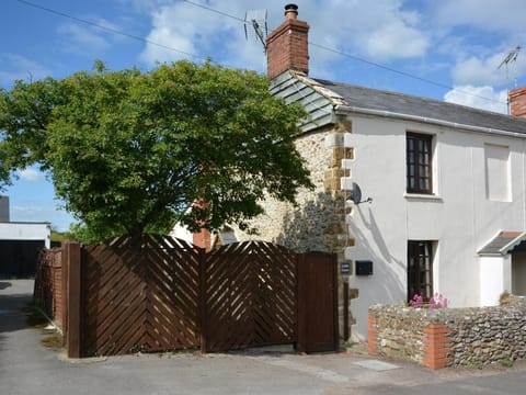 View towards the cottage showing the gates