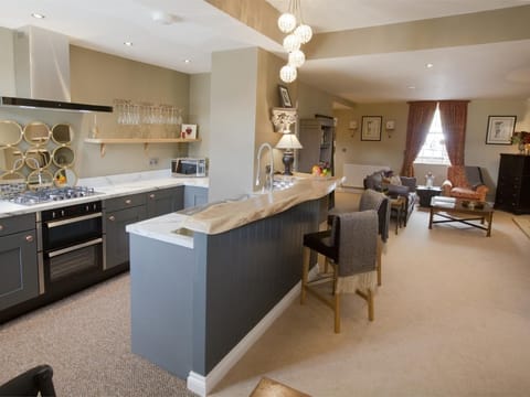 Stylish kitchen with breakfast bar 