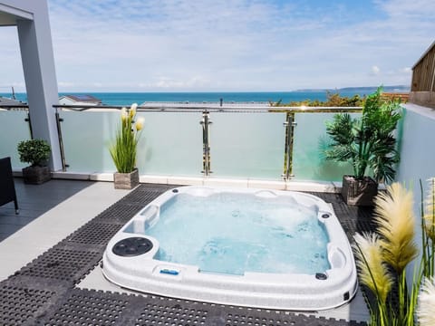 Sunken hot tub