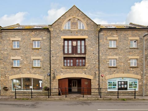 Looking towards the historic maritime building which houses the apartment