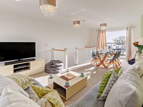 Open plan living space with Smart TV