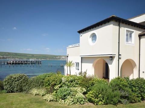 View towards apartment overlooking Swanage bay