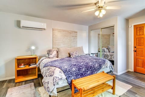Bedroom | King Bed | Mini Split AC & Hardwood Floors