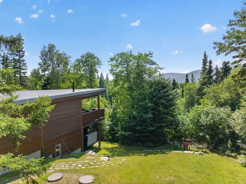 Private wooded yard with mountain views and relaxing outdoor space