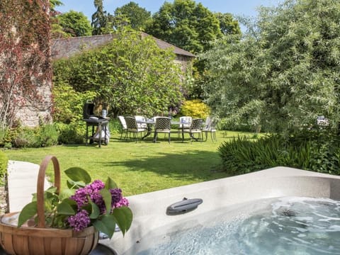 Relax in the private hot tub in the garden