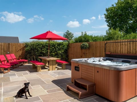The enclosed private terrace is the perfect place to unwind and relax