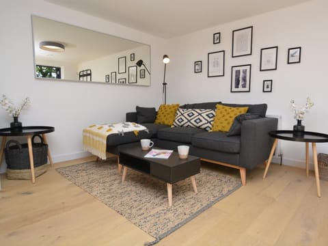 The stylish lounge area is the perfect spot to unwind