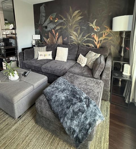 Our LoveSac Sactional is the perfect size for 3-4 guests and ultra comfortable for those catnaps on the couch or nights in watching TV.