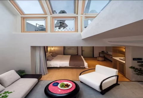 Private Garden Terrace Loft Family Suite with Two King Beds | Premium bedding, desk, blackout drapes, soundproofing