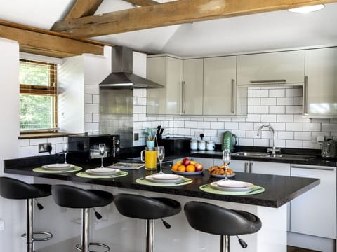Furniture, Kitchen, Countertop, Interior Design, Kitchen Appliance, Flooring, Major Appliance, Cabinetry, Chair, Light Fixture