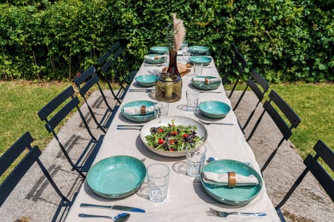 Outdoor banquet area