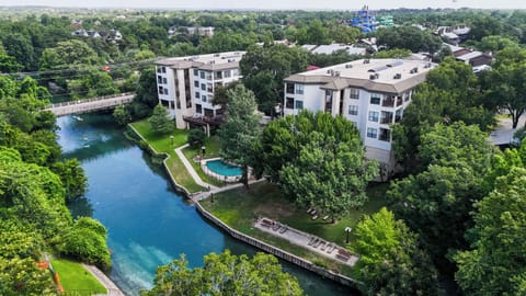 The Comal River runs right along the condo's edge!