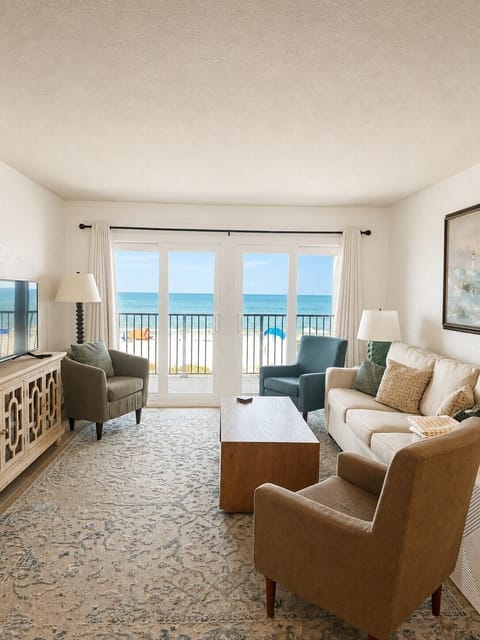 Breathtaking views from the private balcony, accessible through new sliding doors in the living room, and directly from the master bedroom.