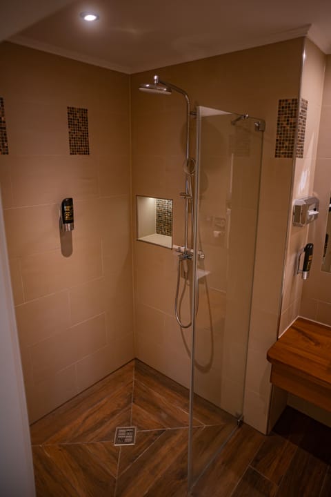 Comfort Double Room | Bathroom | Shower, hair dryer, bathrobes, slippers