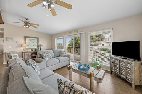 Comfortable living room with sleeper sofa