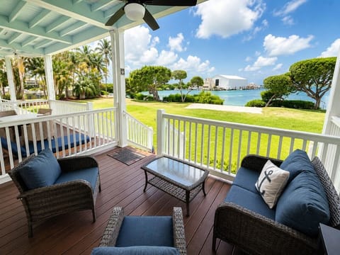 Enjoy outdoor dining and lounge seating on the spacious waterfront patio overlooking Duck Key`s tranquil waters.
