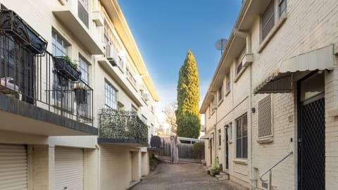 A charming heritage-style building welcomes you to your city stay.