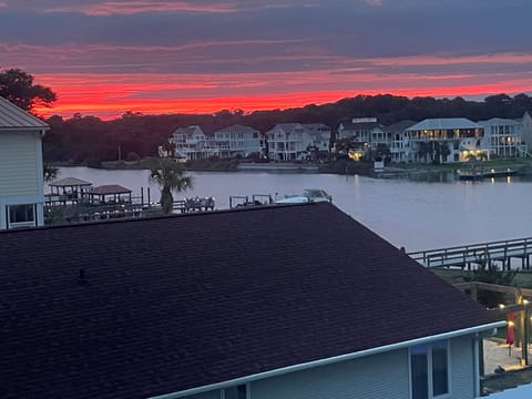 Deck overlooking the waterway