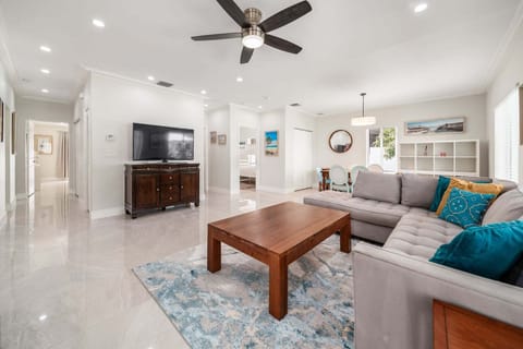 Modern furnishings and spacious interior