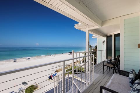 Unobstructed beach views from your shared balcony