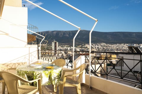 Private 7th floor balcony with outdoor seating and spectacular panoramic views 