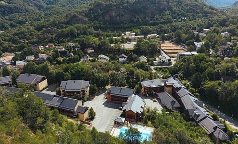 The chalets look out over the valley, with the Ax-Bonascre gondola just up the road.