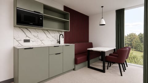 Superior Suite, Sea View | Private kitchen | Fridge, microwave, cookware/dishes/utensils