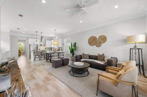Spacious open-concept living area