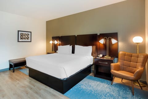 Standard Room, 1 King Bed (Mobility/Hearing Access, Roll-in Shwr) | Pillowtop beds, in-room safe, iron/ironing board, WiFi (free)