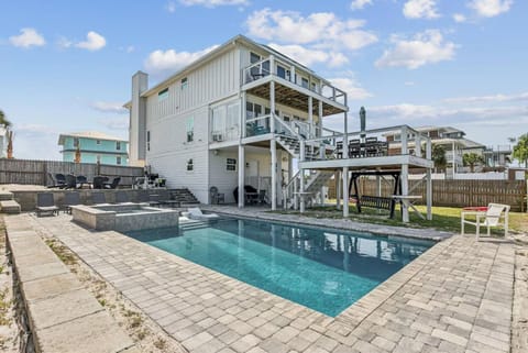 Heated pool, relaxing spa, and a splash pad for the little ones. 