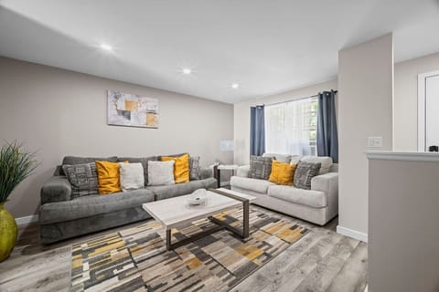 Living room with smart tv
