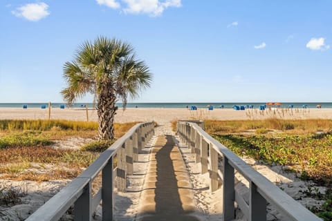 Private boardwalk out to the Gulf, Tangerine Tides is just steps to the beach!