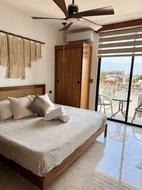 A bright and comfortable studio designed for restful nights, slow mornings, and enjoying your own private balcony in a convenient area of Playa del Carmen.