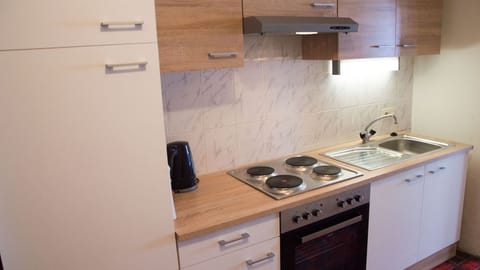 Apartment, 2 Bedrooms, Mountain View (Large) | Private kitchen | Full-size fridge, stovetop, coffee/tea maker, electric kettle