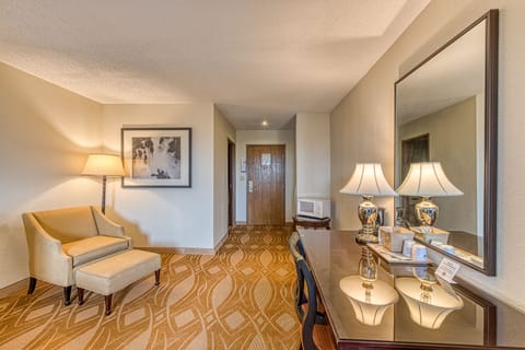 In-room safe, desk, laptop workspace, blackout drapes