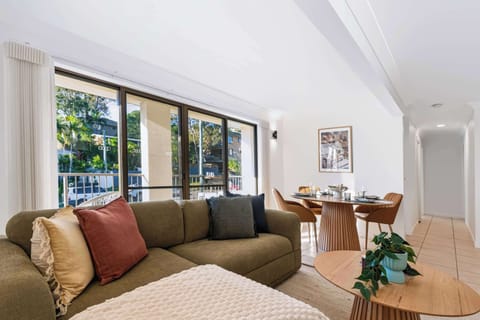 Bright open plan living area filled with natural light