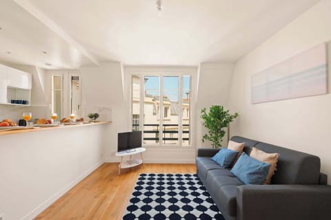 The open-plan living, kitchen and dining area