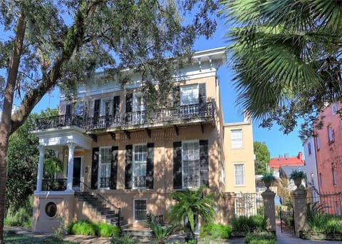 This historic beauty is draped in ironwork, shaded by oaks, and steeped in Savannah charm.