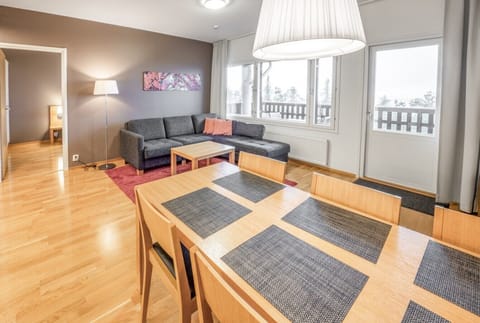 living room with open kitchen chalet 1