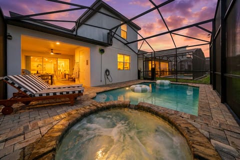 Private screened pool and spa perfect for relaxing any time of day.