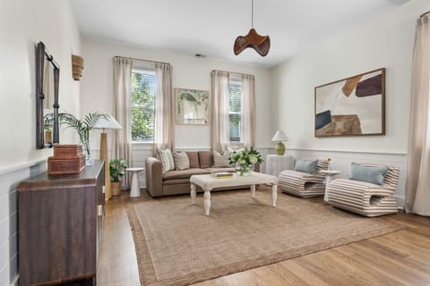 A generously sized living room designed for the whole group to come together, relax, and make memories!