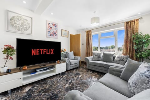 Cosy living room with Smart TV