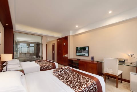 Business Double Room, City View | In-room safe, desk, laptop workspace, blackout drapes