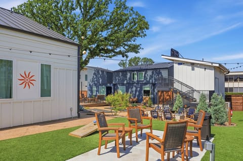 The hidden courtyard at the heart of the property, full of character and space to gather. Private when you want it, social when you don't.
