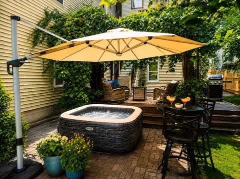 Relax in our premium six-person inflatable hot tub, heated up to 104°F with soothing bubbles and LED lighting. Note that the hot tub does not have massage jets. Children must be supervised at all times.