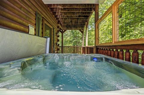 Private hot tub for relaxing Smoky Mountain soaks