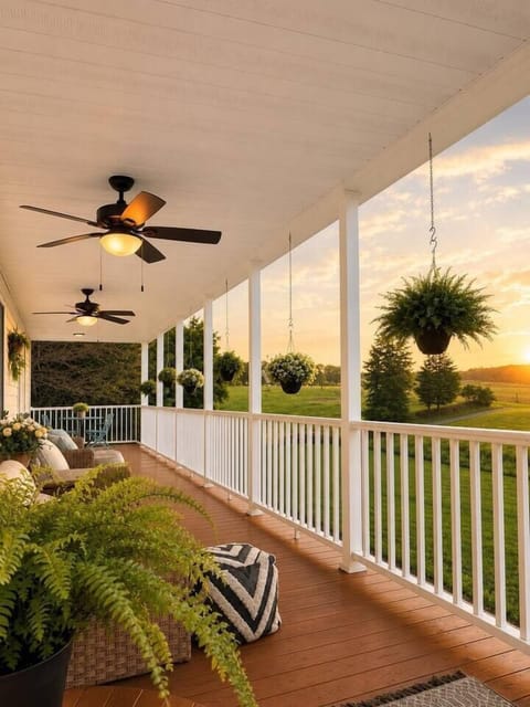 Enjoy a sunset while relaxing on the large front deck