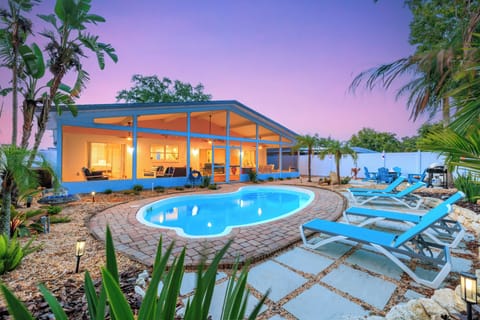 Private saltwater pool and breathtaking sunsets await