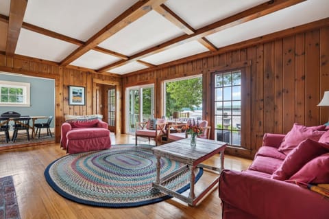 Views of the river are throughout the home 